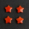Mini stelle in diaspro rosso lucido per gioielli fai da te e decorazioni cellulari - Diaspro Rosso