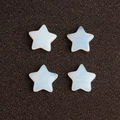 Mini ciondoli a stella in opale blu-bianco traslucido per creazione di gioielli DIY - Opale