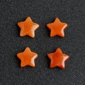 Stelle di agata naturale arancione da 15mm lucidata per gioielli fai-da-te e decori - Avventurina rossa