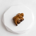 Tiger eye stone hand-carved crocodile figurine with natural gold-brown texture stripes - Tiger's Eye