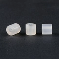 Polished milky white cylindrical agate stone bead for DIY necklace and bracelet crafting - Agate