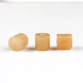 Natural yellow agate cylinder tube beads with large holes for DIY jewelry crafting - Topaz