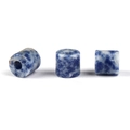 Blue sodalite cylindrical big hole beads for DIY handmade jewelry and bracelets - Blue Spot Stone