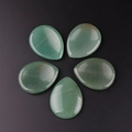 Five water-drop shaped green aventurine facial massage stones with natural texture - Green Aventurine