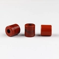 Three cylindrical red jasper natural stone beads with large holes for DIY jewelry - Red Jasper