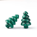 Colgante de árbol de Navidad en malaquita con patrón de capas verde oscuro para DIY - Malaquita (Sintética)