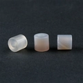 Grey agate cylindrical loose beads with natural red veins for DIY jewelry making - Grey Agate