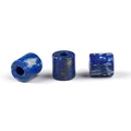 Deep blue natural lapis lazuli cylinder beads with gold flecks for DIY jewelry making - Lapis Lazuli