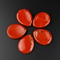Polished red jasper waterdrop massage stones with natural textures set of five pieces - Red Jasper