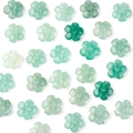 Grüne Naturstein-Blütenperlen für DIY-Schmuck mit fünfblättrigem Blumendesign - Grüner Aventurin