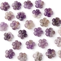 Handgefertigte 14mm natürliche Amethyst-Blumenperlen für DIY-Schmuckherstellung - Amethyst