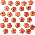 Red jasper 14mm flower shaped natural stone loose beads for DIY jewelry making - Red Jasper
