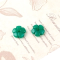 Dark green plum blossom gemstone flower bead for DIY jewelry making and bracelets - Malaysian Jade (Dyed)