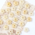 Pale yellow flower-shaped natural stone bead for DIY jewelry making and handmade crafts - Topaz