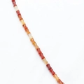 Perle di agata rossa a forma di bambù con sfumatura arancio e bianco per gioielli fai da te - Agata rossa