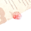 Pink plum blossom stone bead with 14mm flower shape for DIY jewelry making - Watermelon Red (Synthetic)