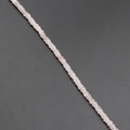 DIY jewelry beads made of translucent pink agate in a unique bamboo-shaped design - Rose Quartz