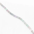 Natural fluorite beads in bamboo shape with purple and green tones for DIY jewelry making - Colorful Fluorite