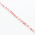 Translucent pink natural crystal bamboo-shaped beads for DIY jewelry making - Watermelon Red (Synthetic)