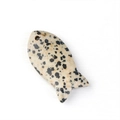 Dalmatian stone fish pendant with natural black spots for DIY jewelry making - Dalmatian Jasper (1pc)
