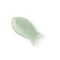 Natural light green semi-precious stone fish pendant for DIY jewelry making - Green Aventurine (1pc)