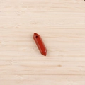 Polished red jasper hexagonal double point obelisk crystal pendant with drilled hole - Red Jasper Pendant Only