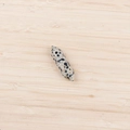 Polished Dalmatian Jasper hexagonal double-pointed stone pendant with top drill hole - Dalmatian Jasper Pendant Only