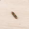 Polished hexagonal Unakite stone pendant with natural pink and green mottled texture - Unakite Pendant Only