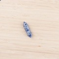 Blue and white marble texture hexagonal natural stone pendant with pre-drilled hole - Blue Spot Stone Pendant Only