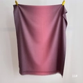 Detail of gradient plum to pink cashmere feel scarf with fringe trim and soft texture - 80*200cm / Purple Red Gradient