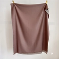 Detail view of double-sided cashmere-like scarf with fringe edges and dual-color design - Dark Coffee (SM-1)