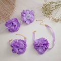 Set gioielli con rosa di nastro viola composto da collana e bracciale in acrilico - Lavanda (25615)