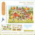 3D-Herbstlandschaft-Aufkleber-Set mit matten PET-Sticker und Landschaftskarten - Herbst aus dem Süden