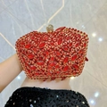 Luxe rode strass-clutch met geometrische diamantpatronen voor formele galafeesten - Rood