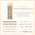 Floral PET tape stickers for DIY journaling, 20 sheets pack in elegant flower themes - Flower Dream (Orange/Yellow)