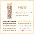 Blumen-PET-Aufkleber für DIY-Journaling, 20 Blatt Packung in eleganten Blumendesigns - Blumentraum (Orange/Gelb)