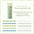 Florale PET-Deko-Aufkleber mit grünen Blattmustern für DIY-Scrapbooking und Planer - Blumenblatt (Grün)