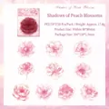 Adesivi in PET impermeabili con fiori di pesco per decorazione e scrapbooking - Ombra dei Fiori di Pesco