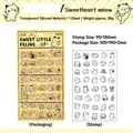 Transparentes Silikon-Stempelset mit Katzenmotiven für DIY-Bastelarbeiten und Alben - Schatz Miau 2.0
