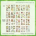 Set di 20 adesivi vintage tema natura in carta PET e washi per decorazioni fai-da-te - Ascoltando il Vento