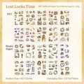 Lot de 20 stickers vintage pour scrapbooking avec motifs floraux et rétro chic - Coffret Poussiéreux