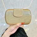 Elegante goldene Abendtasche mit funkelndem Glitzer-Finish und Magnetverschluss - Gold