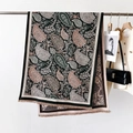 Elegant paisley floral scarf with tassels, versatile double-sided printed shawl for women - Classic Paisley Beige Black Edge