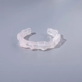 Modern transparent pink acrylic bangle featuring artistic irregular pleated textures - Pale Pink Lava Pattern (29000-11)