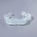 Modern light blue translucent acrylic cuff with irregular geometric ripple texture - Light Blue Transparent Wave Pattern (29000-13)