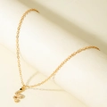 Gold long chain Y-necklace with crystal-encrusted snake pendant and green stone eye - Pave Rhinestone Serpent Style (30651-nek-G-1)