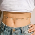 Golden multi-layer waist chain with delicate butterfly pendants for a stylish look - Single Layer Hollow Butterfly Style / Special Offer Gold (14521)