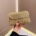Sparkling gold evening clutch bag with full rhinestone embellishment and chain strap - Gold