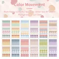Set of 12 Morandi colored washi stickers in various geometric shapes for planners - Color Movement