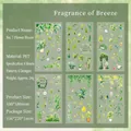 Greenhouse PET floral stickers set with six sheets of botanical watercolor designs - Breeze Fragrance (Nature Theme)